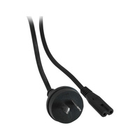 DOSS 240V AC Mains to Figure 8 IEC-C7 Round Appliance Power Cord 1m Black 