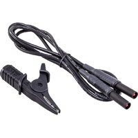 BLACK TEST LEAD AND ALLIGATOR