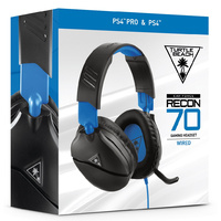 Turtle Beach PS4/Xbox One/Switch/PC Recon 70P Lightweight Headset Black 40mm Speakers 