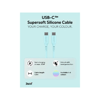 SPLASH by 3sixT USB-C to USB-C Cable 1.5m 60W - Mint