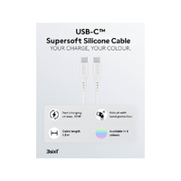 SPLASH by 3sixT USB-C to USB-C Cable 1.5m 60W - Snow White