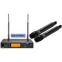 2 CHANNEL HANDHELD WIRELESS SYSTEM 638-674MHZ