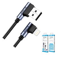 8Ware Premium 1m Apple Certified 90 Degree Angle USB A to Lightning Data Sync Fast Charging Cable