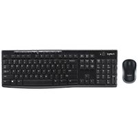 Logitech 2.4GHz Wireless Full Size Keyboard & Compact Mouse Combo MK270R Black