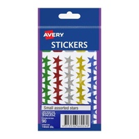 Avery 14mm Assorted Star Stickers 90-Pack - Box of 10