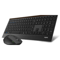 RAPOO 9500M 2.4Ghz & Bluetooth 1600DPI Multi Device Keyboard & Mouse Combo Black
