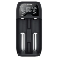 DLYFULL A0291 2 Way Universal Fast Battery Charger with LCD Screen Black