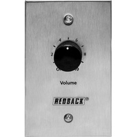 REDBACK A2260SS Attenuator Volume Control 10W 100V Line - Vert. Stainless Steel