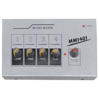 A2620 Mini Professional 4 Channel Audio Microphone Mixer with Master Control
