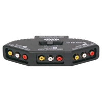Dynalink Stereo Composite 3 Way RCA Signal Audio Video Switcher