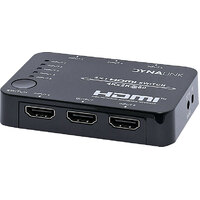 Dynalink 18Gbps 3D 4K Ready 5 Way HDMI Switcher with IR Receiver Cable & Remote 