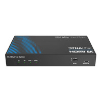 Dynalink A3106 8K HDMI 2 Way Splitter 40Gbps Video Bandwidth 145W × 68D × 17H