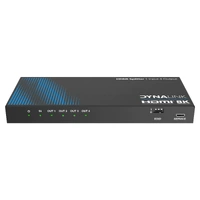Dynalink 8K 40Gbps HDMI 4 Way Splitter Advanced EDID Management  212Wx94Dx23Hmm