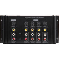 Dynalink 4 Way Composite S-Video Signal & Distributes AV Distribution Amplifier 