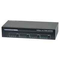 Dynalink 4 x 4 HDMI 2.0 18Gbps Matrix Switcher IR Remote 3Pin Phoenix Connector