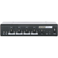 REDBACK 4 Channel PA Mixer with Bass &Treble 24V DC Input A4422A 103Dx210Wx38Hmm