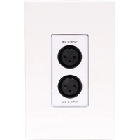 A4825 Dual 3 Pin Two Balanced Microphone XLR Input UTP Balun Wallplate