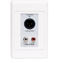 3 Pin XLR & Stereo RCA Dante Interface RX Wallplate A4846