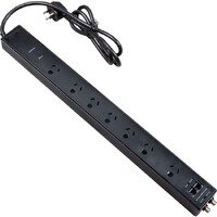 THOR Alpha 7 Way Outlet with Filter Surge Protection Powerboard