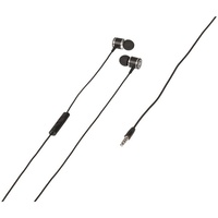 Aluminium Stereo Earphones with Microphone and Volume Control 1.2m Long Cable