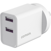 Comsol 12W 2 Port USB-A Wall Charger