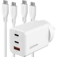 Comsol 67W USB GaN Charger with 2 x USB-C Cables