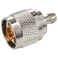 Powertec N Male to SMA Female Straight Bodied Adapter Frequencies up to 6 GHz