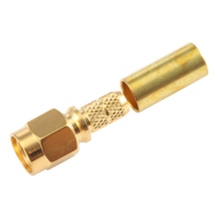 SMA Male Connector For RG-58/ L-195 Coaxial Cable Hex-Shaped Outer Body 