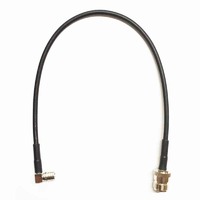 Powertec QMA Right Angle Male to N Female 40cm RG58 Coaxial Cable