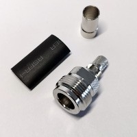 Powertec N Female RF Connector For L-240 Coaxial Cable