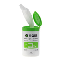 50pc Moki Screen Wet Wipes Cleaner Bottle for TV Monitor Tablet Phone LCD-LED