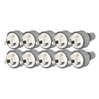 AC Plug Standard Bulk Traditional power plugs 10 Amp 240Vac Rated for 10 pcsrs