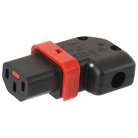 Iec-Lock C13 female Inline Rewirable R A plug to Change from Right to left