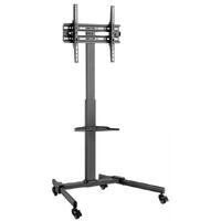 ATDEC AD-TVC-20 Height Adjustable Mobile TV Cart. Lightweight Displays. Max load: 20kg. VESA up to 400x400. For Panels 32&quot; to 55&quot;. Black.