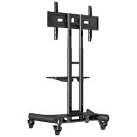 ATDEC AD-TVC-45 Height Adjustable Mobile TV Cart. Max Load 45kg. VESA up to 600x400. For Panels 32&quot; to 65&quot;. Black