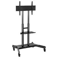 ATDEC AD-TVC-75 Mobile Heavy Duty TV Cart. Max Load 75kg. VESA to 800x400. For Panels 50&quot; to 80&quot;. Black
