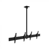 ATDEC 2x1 ceiling menu board mount, single pole, 1.75m rail, tilting angle. Max load per display: 25kg