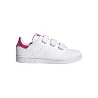 Adidas Girls Stan Smith Casual Shoe (Cloud White/Cloud White/Bold Pink, Size 11K US)