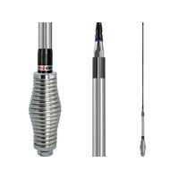 GME UHF 477Mhz 64cm Elevated Feed Fib Glass Colinear 6.6dBi Gain Antenna Black 