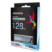 128GB ADATA UE800 USB3.2 (GEN2) TYPE-C FLASH DRIVE TITANIUM