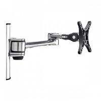 ATDEC Full Motion Wall Mount. Max load 8kg. VESA up to 100x100. Polished Silver.
