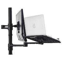 ATDEC Notebook-Monitor Combo Mount on Post. Max load: 8kg (Flat), 5.5kg (curved). Up to 32&quot; screens. Up to 18&quot; notebooks (8kg). VESA 100x100