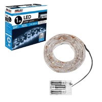 Arlec Cool White LED Strip Light Battery Powered DIY Flexible Lighting Strip 1m