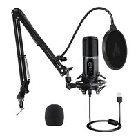 Maono 192KHZ/24BIT Professional Podcast Microphone Desk Mount Arm and Accessories