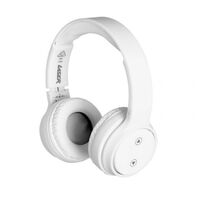 Laser Foldable Wireless 40mm Driver Bluetooth Stereo Headphones Bright White