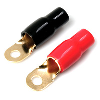 AERPRO AP0GRT Heavy Duty 0GA Power Cable Ring Terminal Set Red Black
