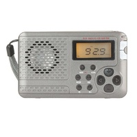 DIGITECH Multiband FM MW SW TV Pocket Radio with Time Display and Alarm Function
