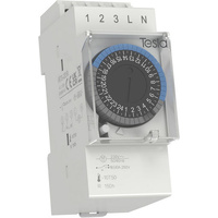 Tesla ATS-2DR Analogue 24 Hour Time Switch 16A SPDT DIN Rail Battery Backup
