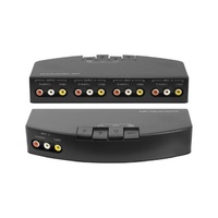 AV Selector 3 Way AV RCA composite Switcher 3 Inputs and 2 Outputs