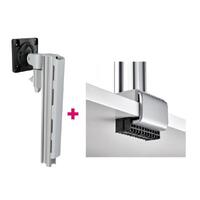 Atdec AWMS-1340 130mm Arm + 400mm Post / 12kg (26.5lb) Flat Screens, 10kg (22lb) Curved Screens + C Clamp Desk Fixing, Silver